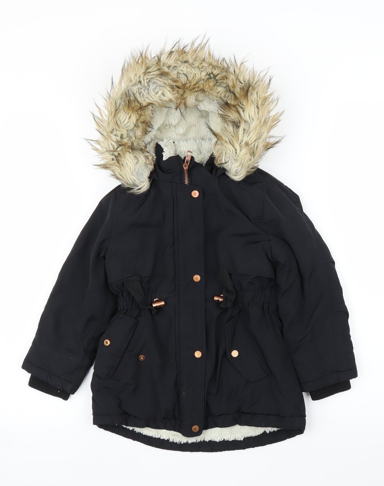 Nutmeg Girls Blue   Parka Coat Size 4-5 Years