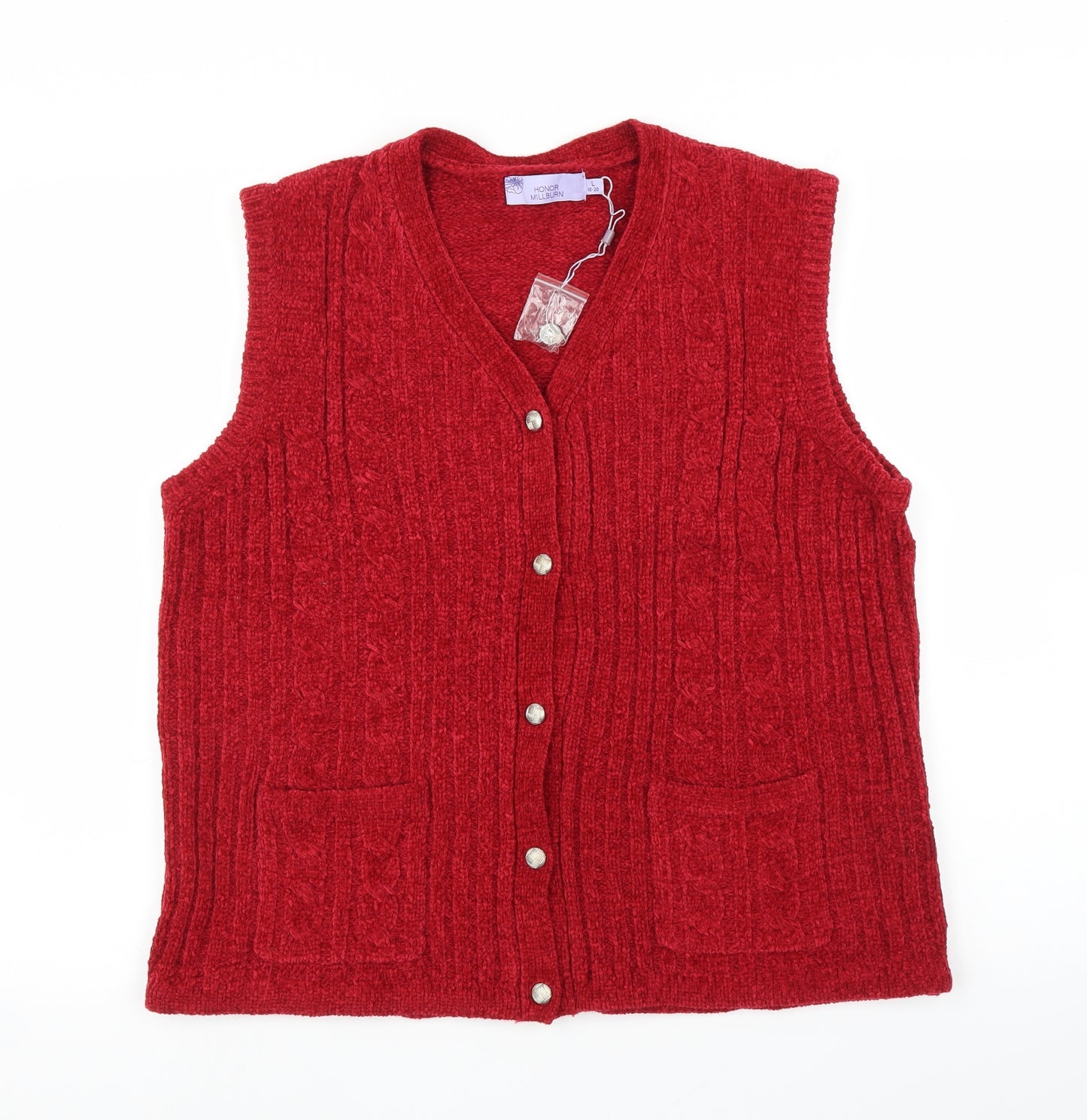 Honor Milburn Womens Red   Cardigan Jumper Size L