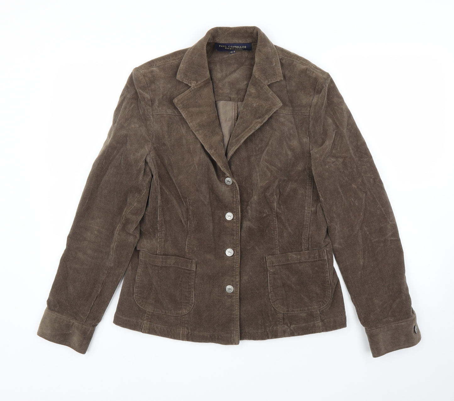 Paul Costelloe Womens Brown  Corduroy Jacket  Size 12