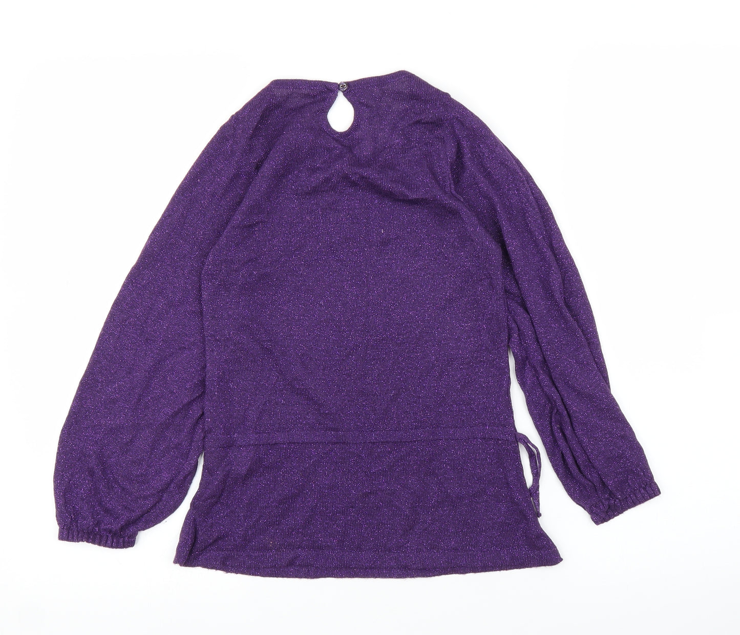 M&S Girls Purple   Tunic Blouse Size 7-8 Years