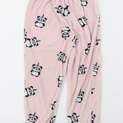 Peacocks Girls Pink Solid  Capri Pyjama Pants Size 5-6 Years  - Panda