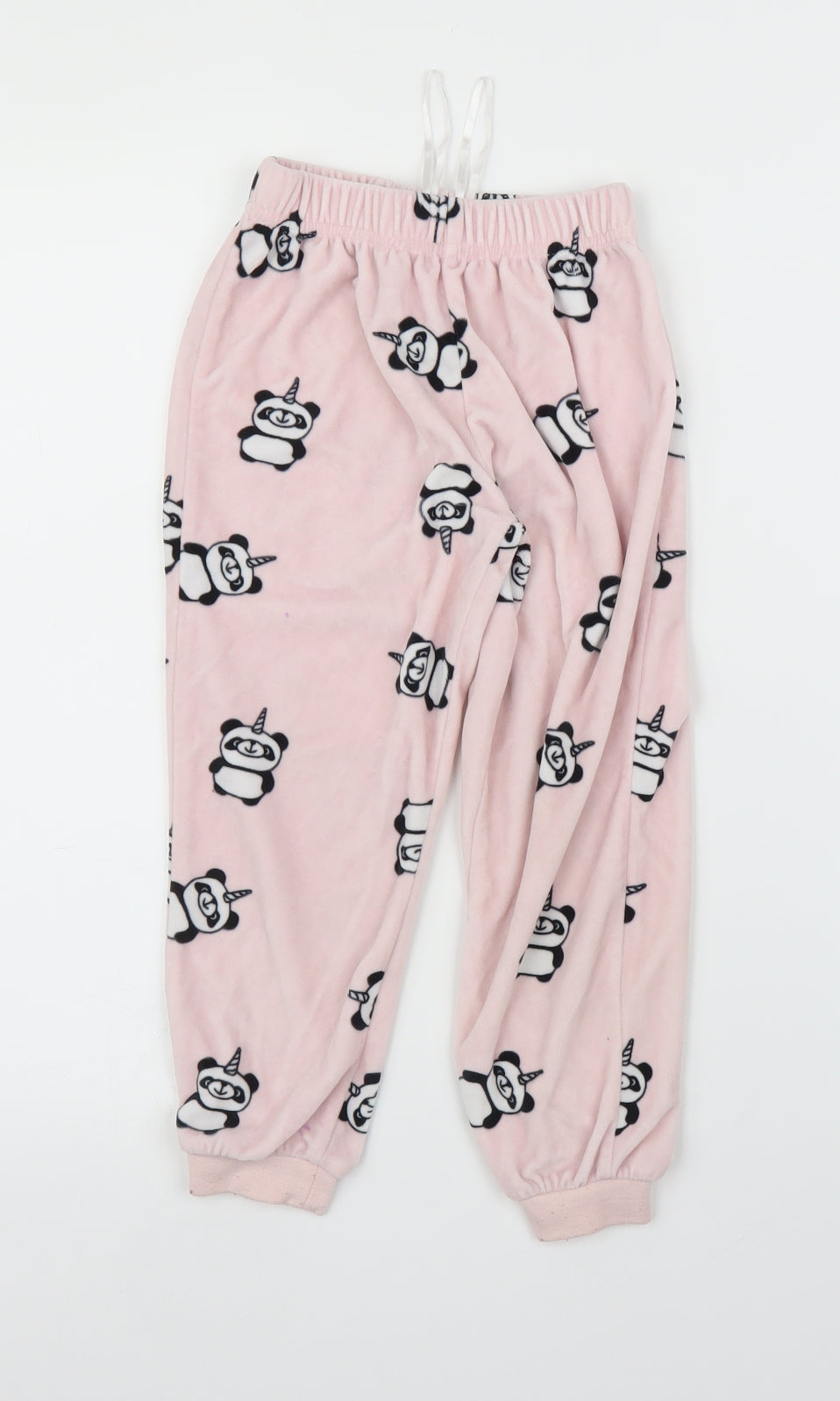 Peacocks Girls Pink Solid  Capri Pyjama Pants Size 5-6 Years  - Panda