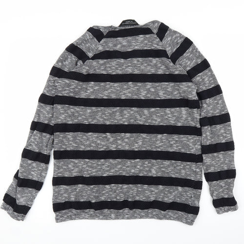Dorothy Perkins Womens Grey Striped  Pullover Jumper Size 10