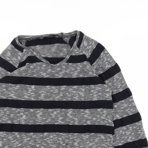 Dorothy Perkins Womens Grey Striped  Pullover Jumper Size 10