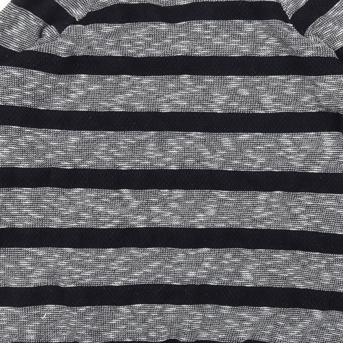 Dorothy Perkins Womens Grey Striped  Pullover Jumper Size 10