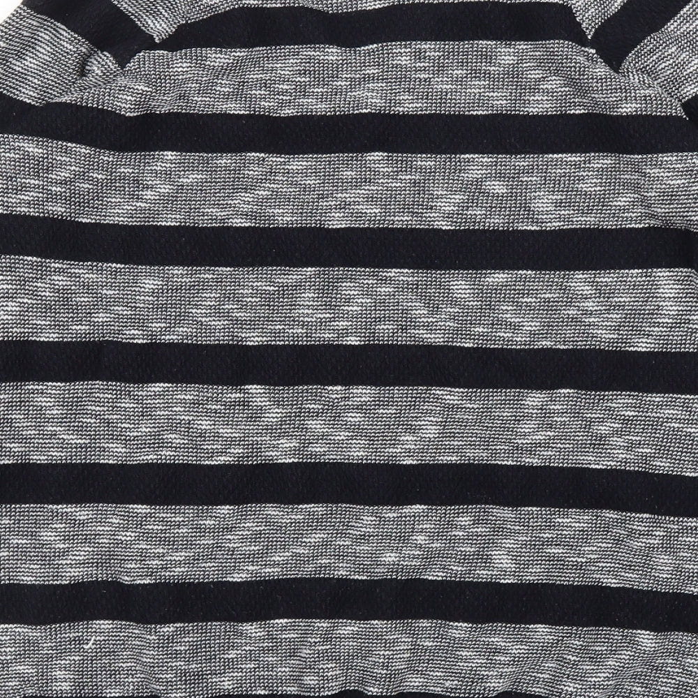 Dorothy Perkins Womens Grey Striped  Pullover Jumper Size 10