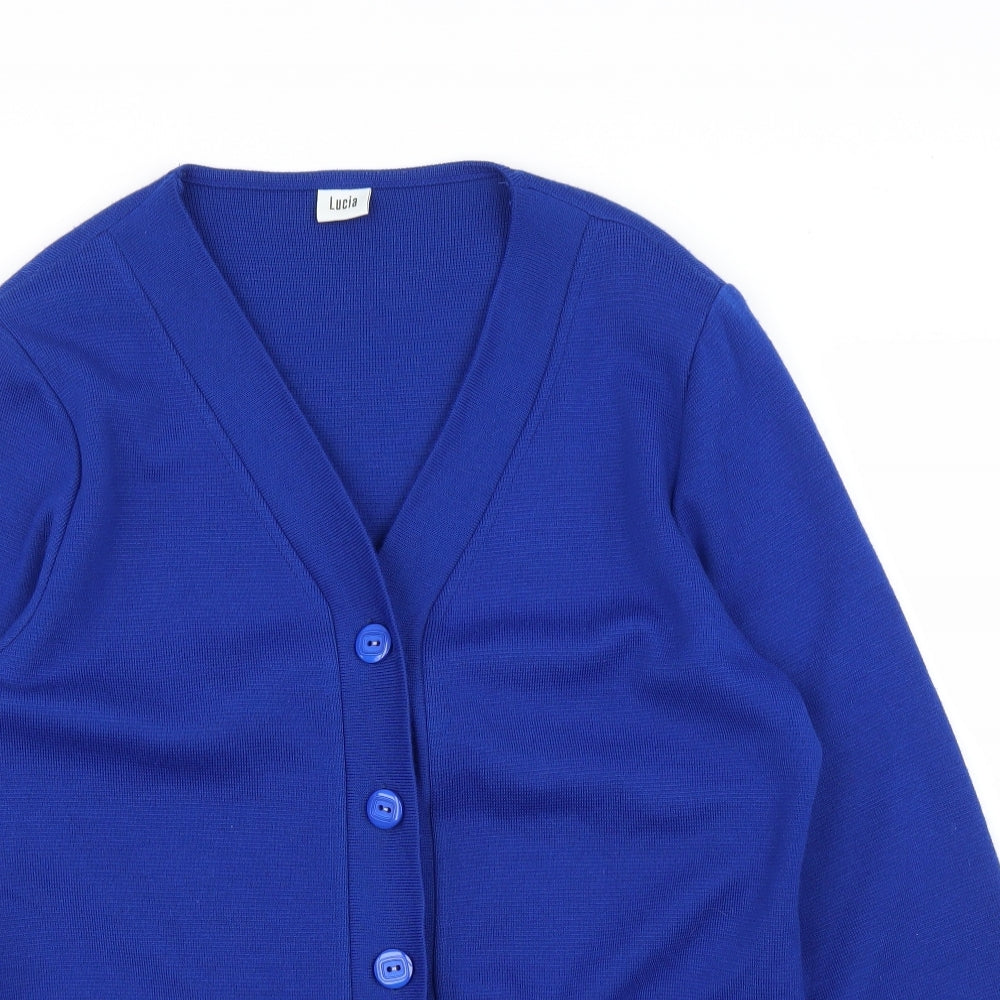 LUCIA Womens Blue   Cardigan Jumper Size 14