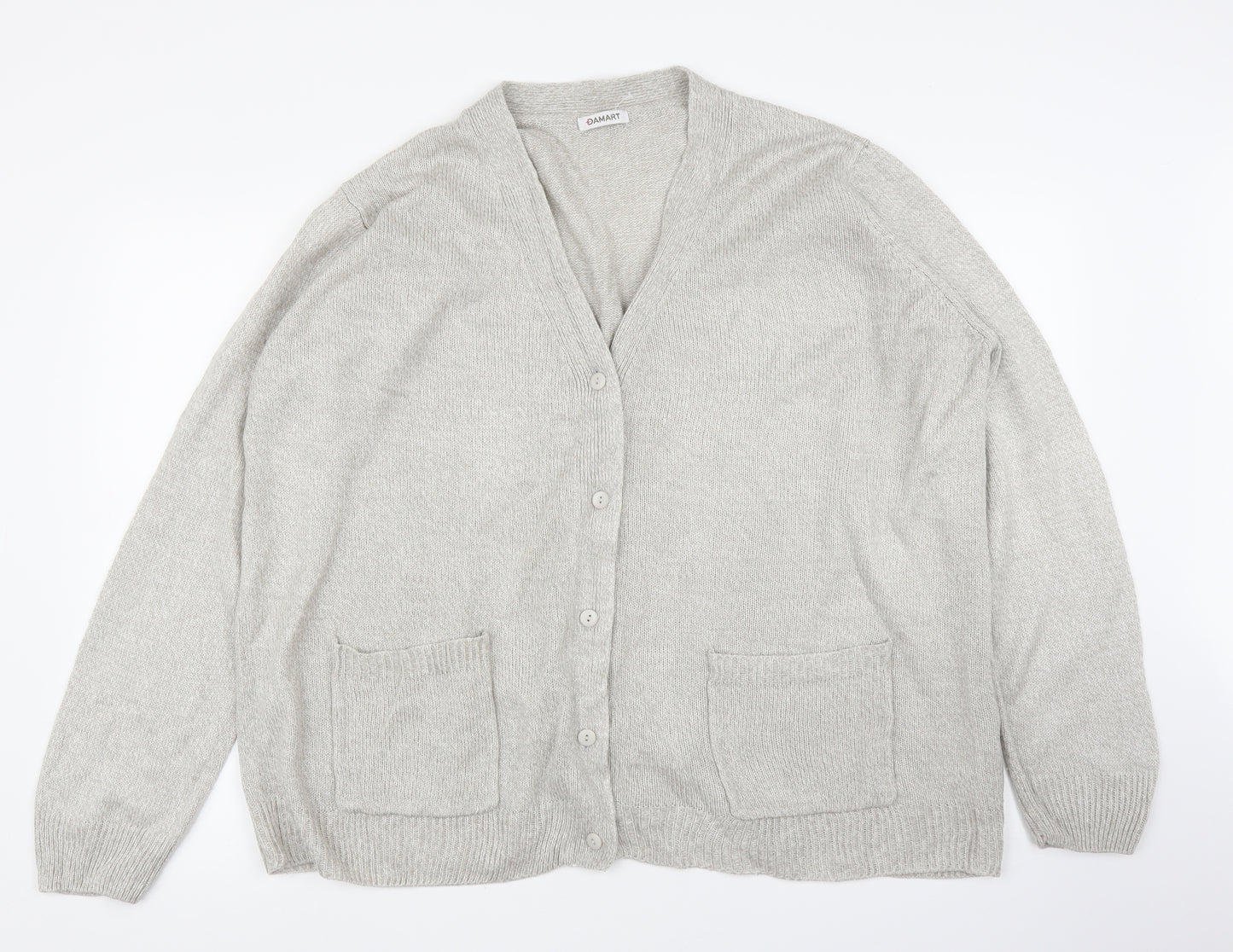 Damart Womens Grey   Cardigan Jumper Size 22