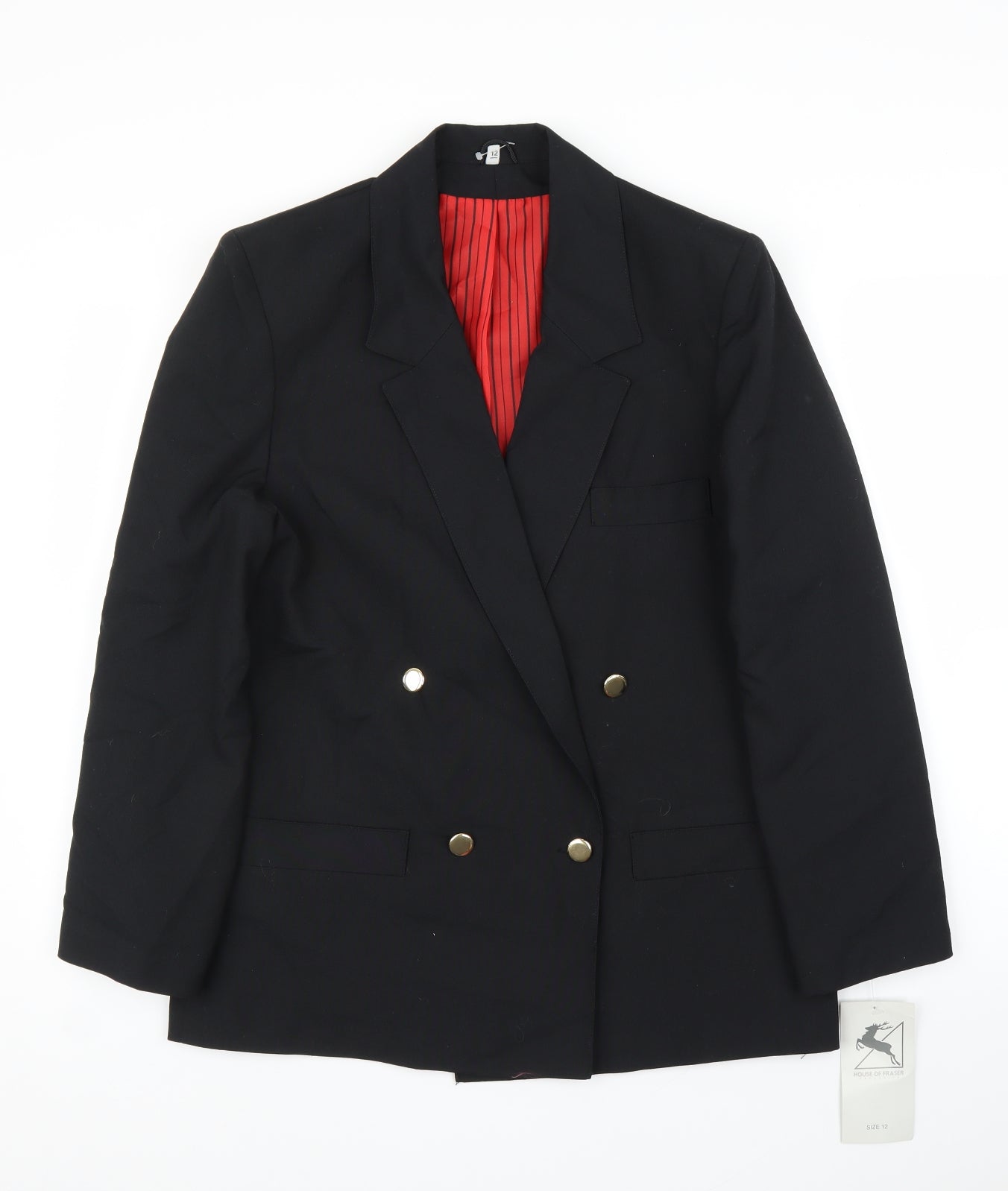 House of Fraser Womens Black   Jacket Blazer Size 12