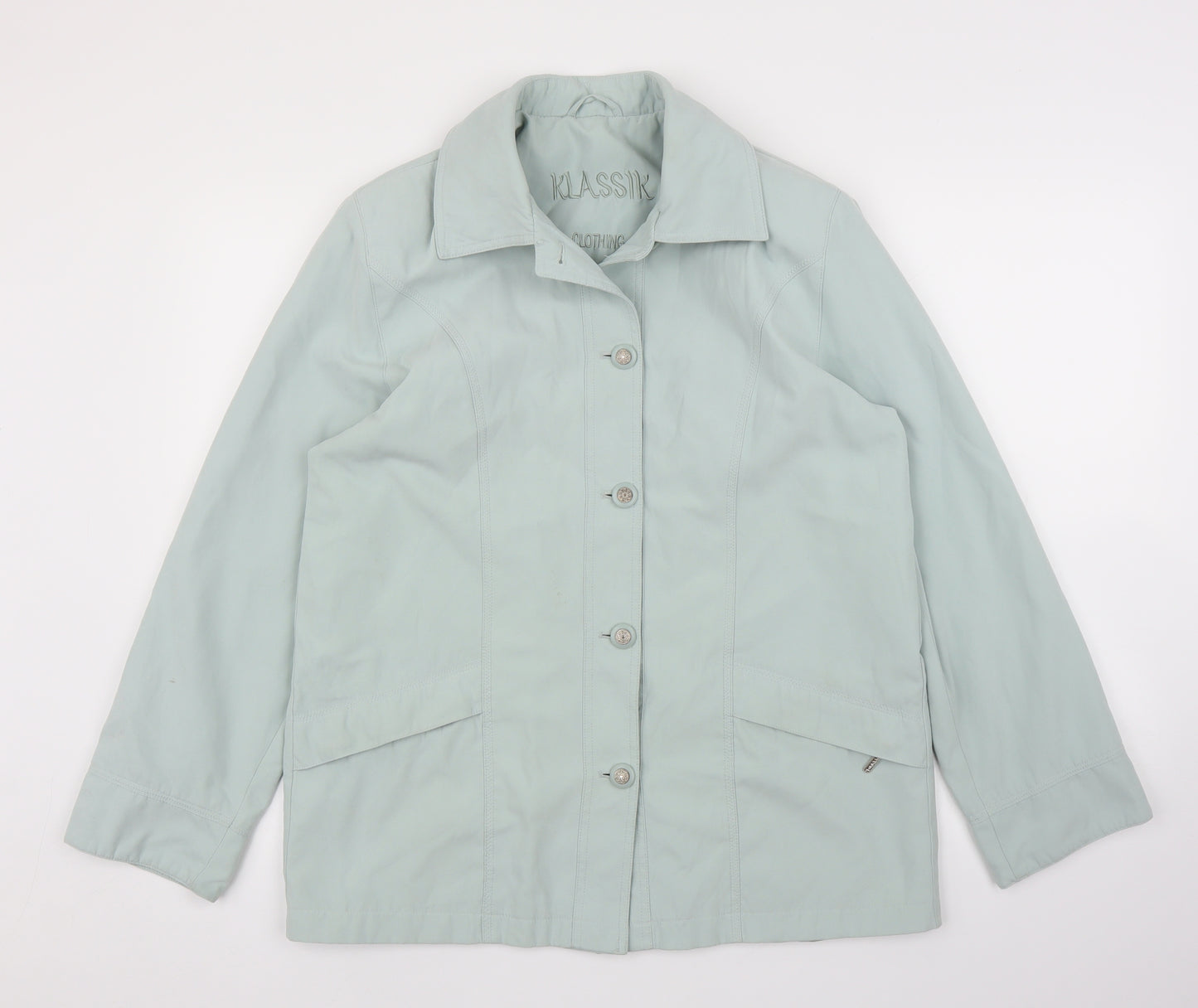 Klassik Womens Green   Overcoat Jacket Size L