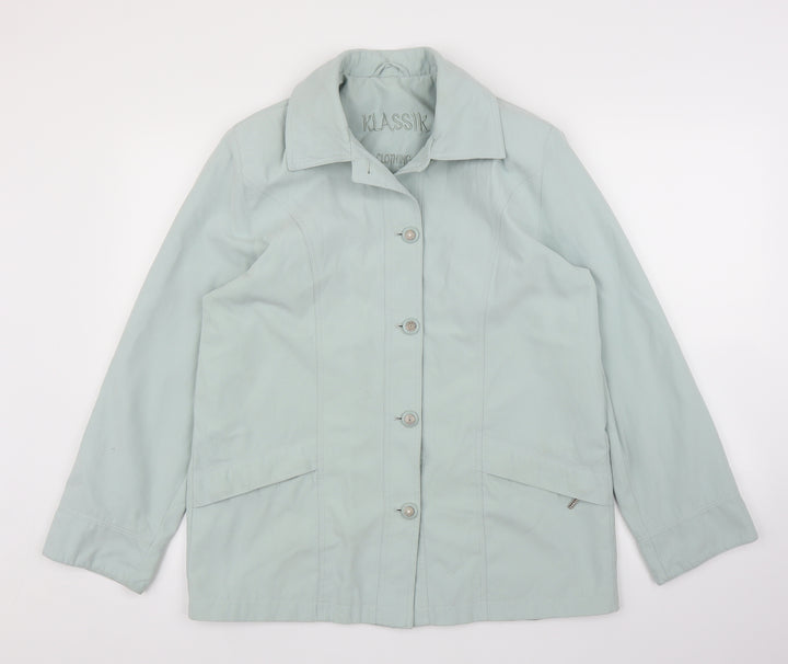 Klassik Womens Green   Overcoat Jacket Size L