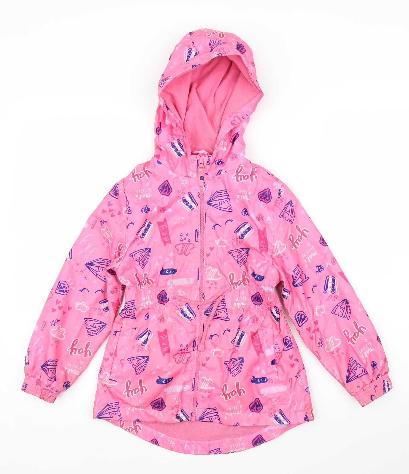 George Girls Pink   Rain Coat Coat Size 6-7 Years