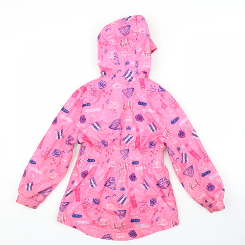 George Girls Pink   Rain Coat Coat Size 6-7 Years