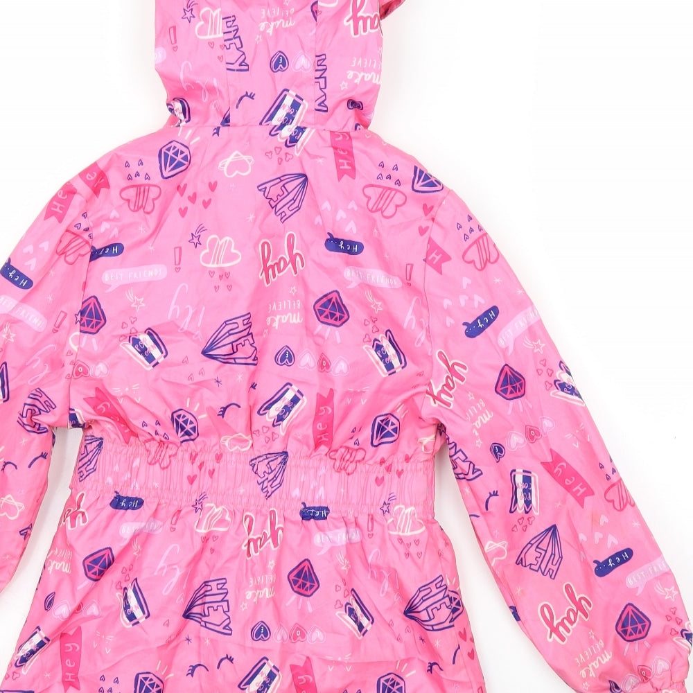 George Girls Pink   Rain Coat Coat Size 6-7 Years