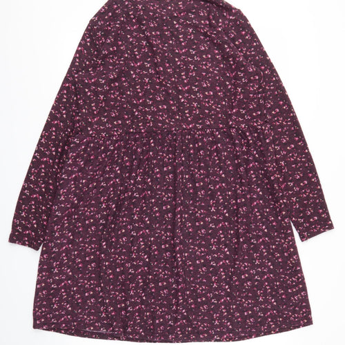 STUDIO  Womens Purple Floral  Fit & Flare  Size 12