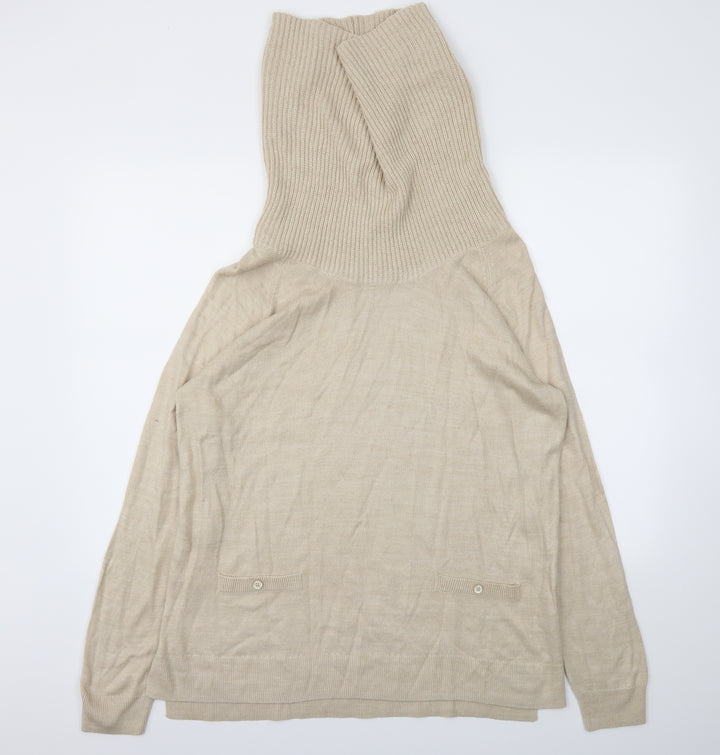 BHS Womens Beige Pullover Jumper Size 14