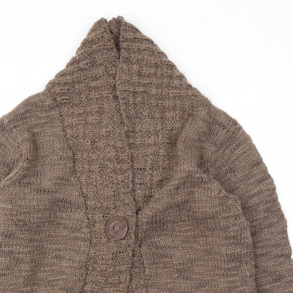 M&S Womens Brown   Cardigan Jumper Size 16