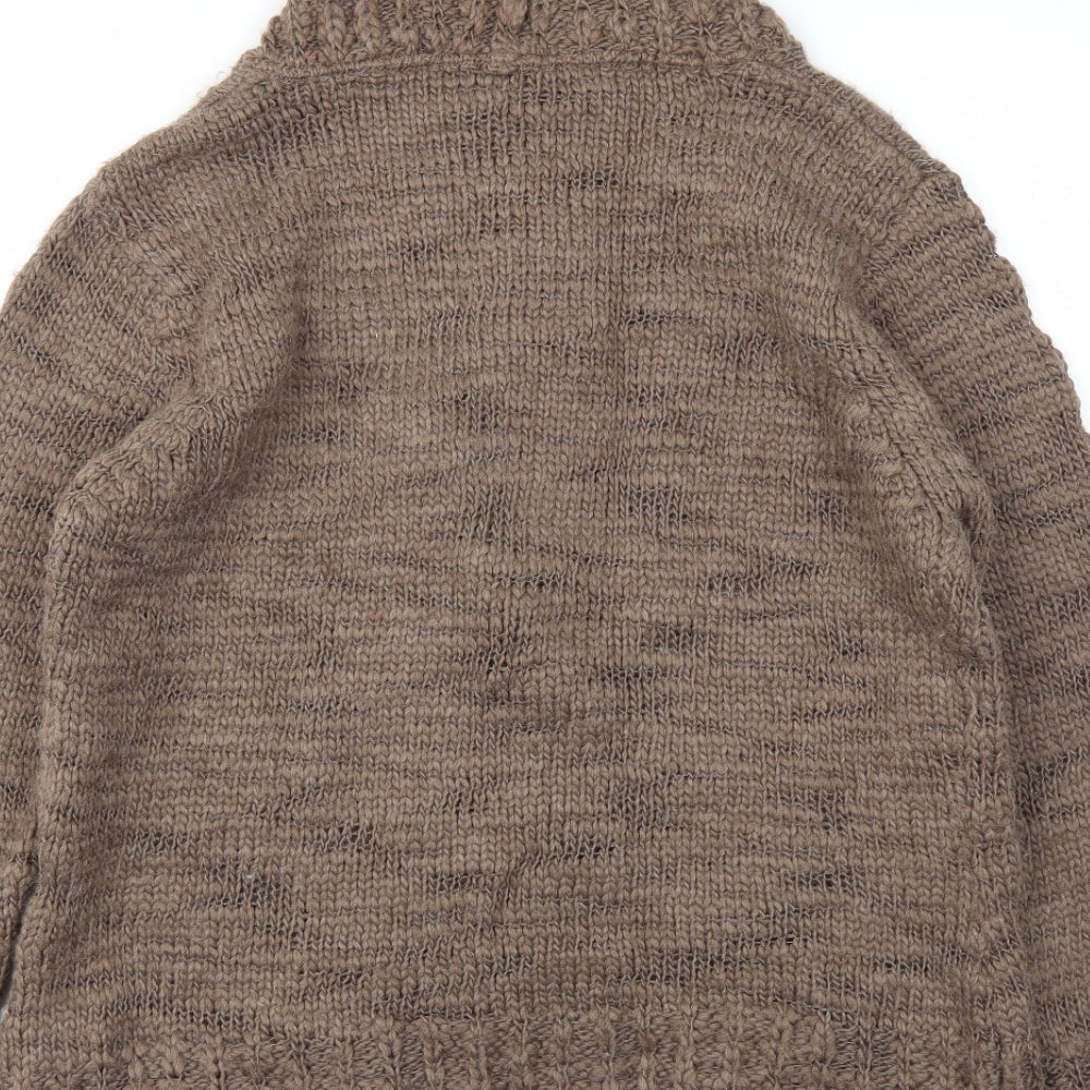M&S Womens Brown   Cardigan Jumper Size 16
