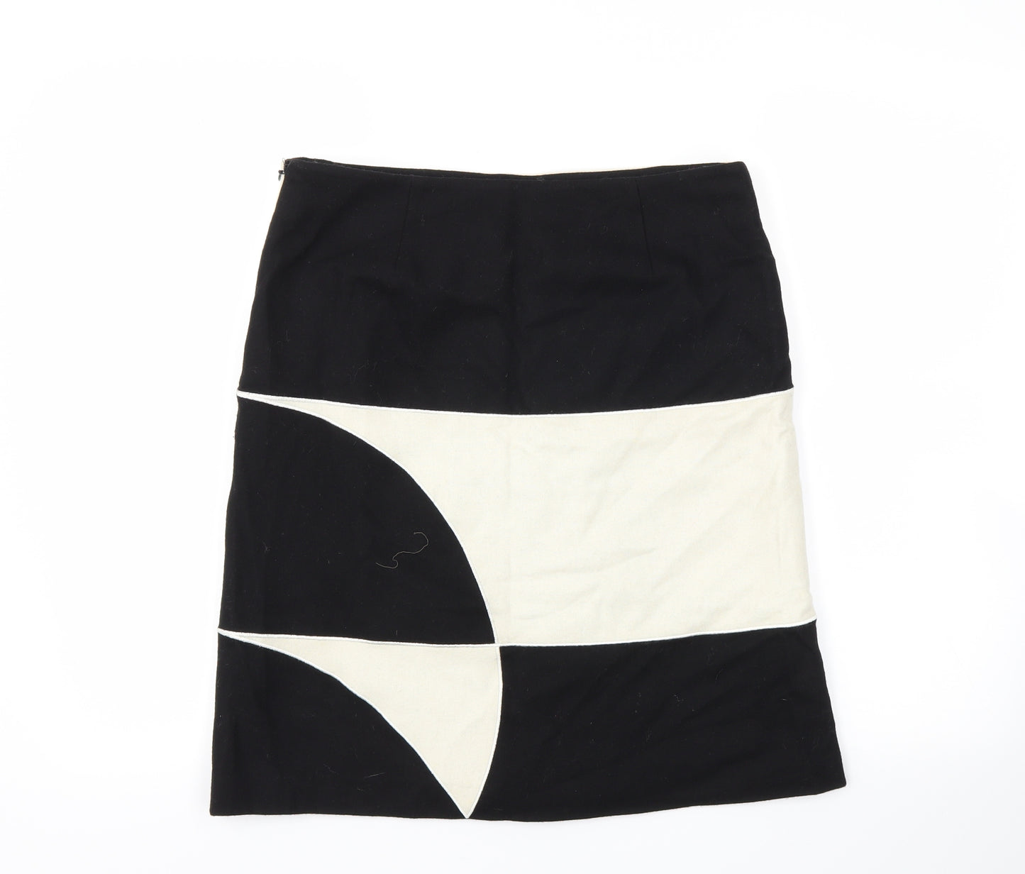 Topshop Womens Black Argyle/Diamond  A-Line Skirt Size 10