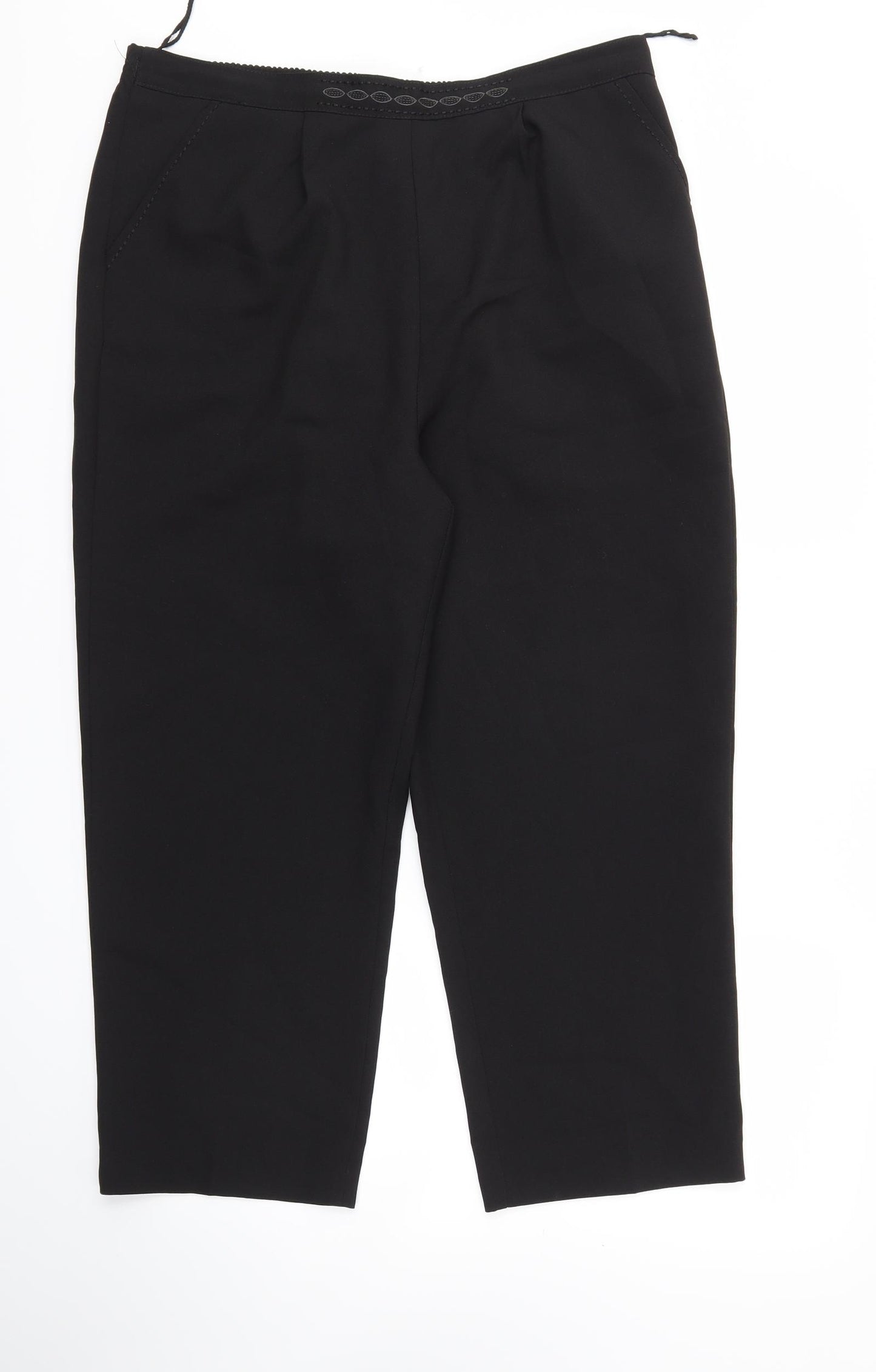 BM Womens Black   Trousers  Size 16 L23 in - Stretch waistband