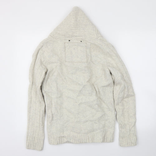 Superdry Mens Ivory   Cardigan Sweatshirt Size L