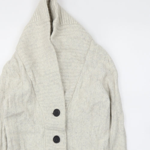 Superdry Mens Ivory   Cardigan Sweatshirt Size L