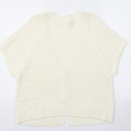 BM Womens Ivory   Cardigan Jumper Size L