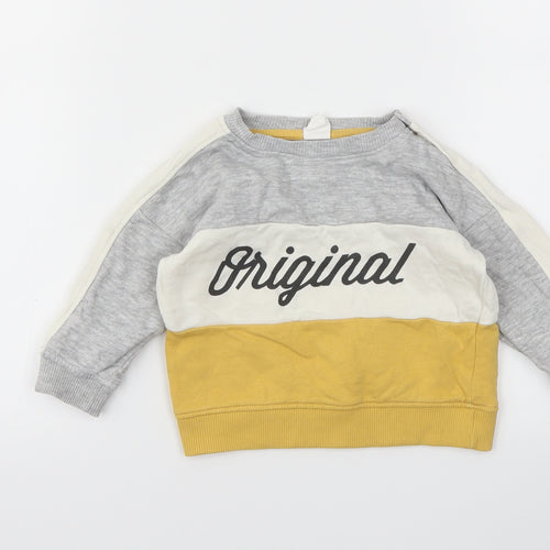 H&M  Grey   Pullover Jumper Size 6-9 Months