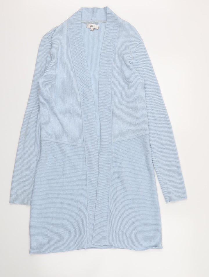CC Womens Blue Houndstooth Cardigan Jumper Size S