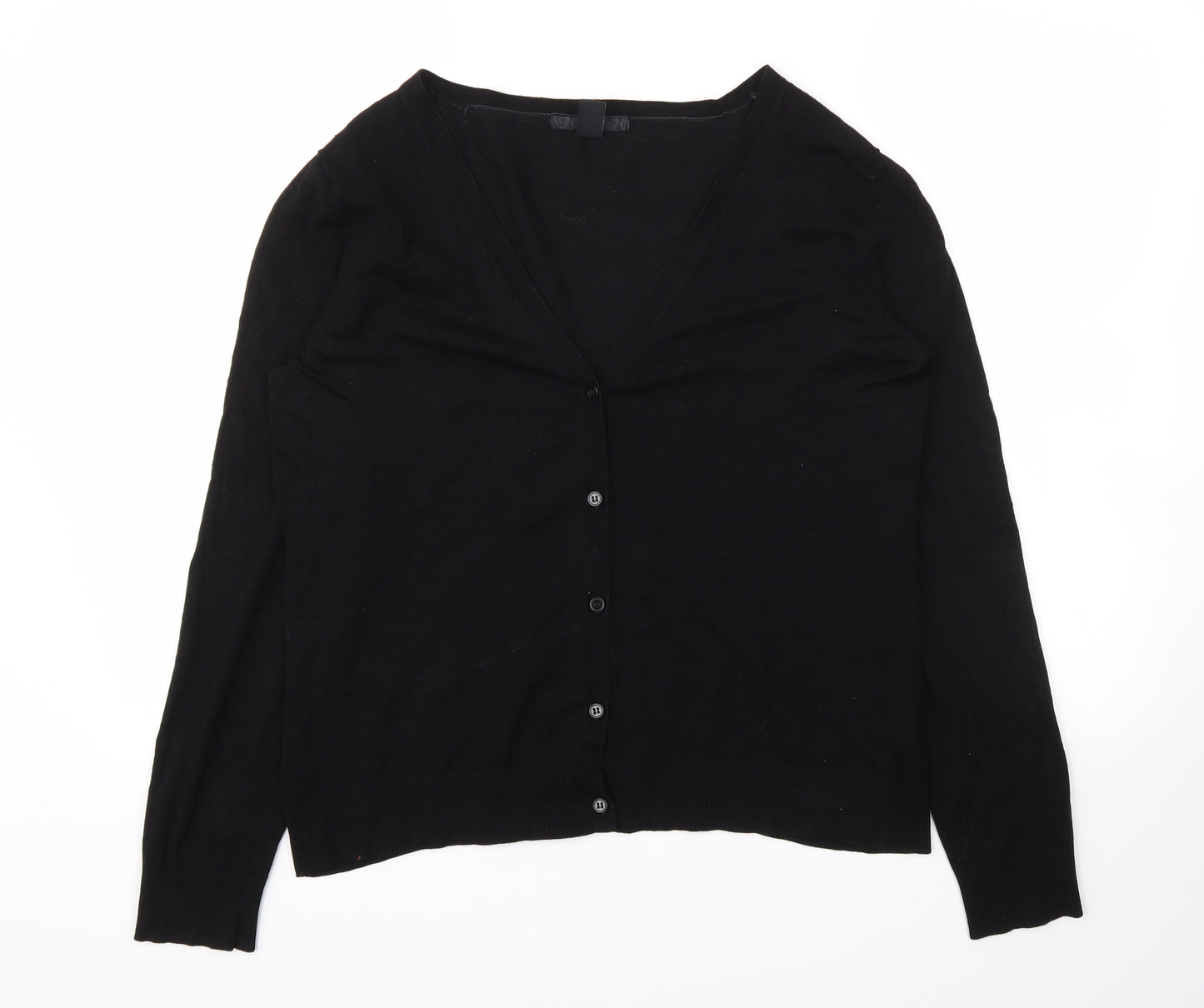 H&M Womens Black   Cardigan Jumper Size 16