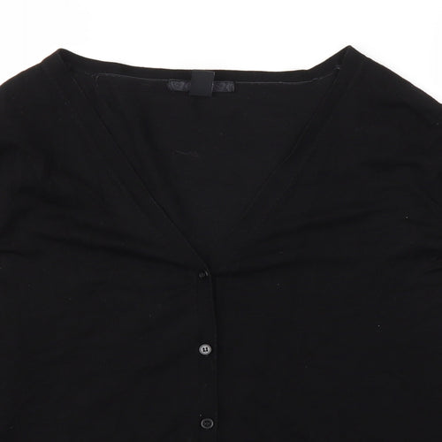 H&M Womens Black   Cardigan Jumper Size 16