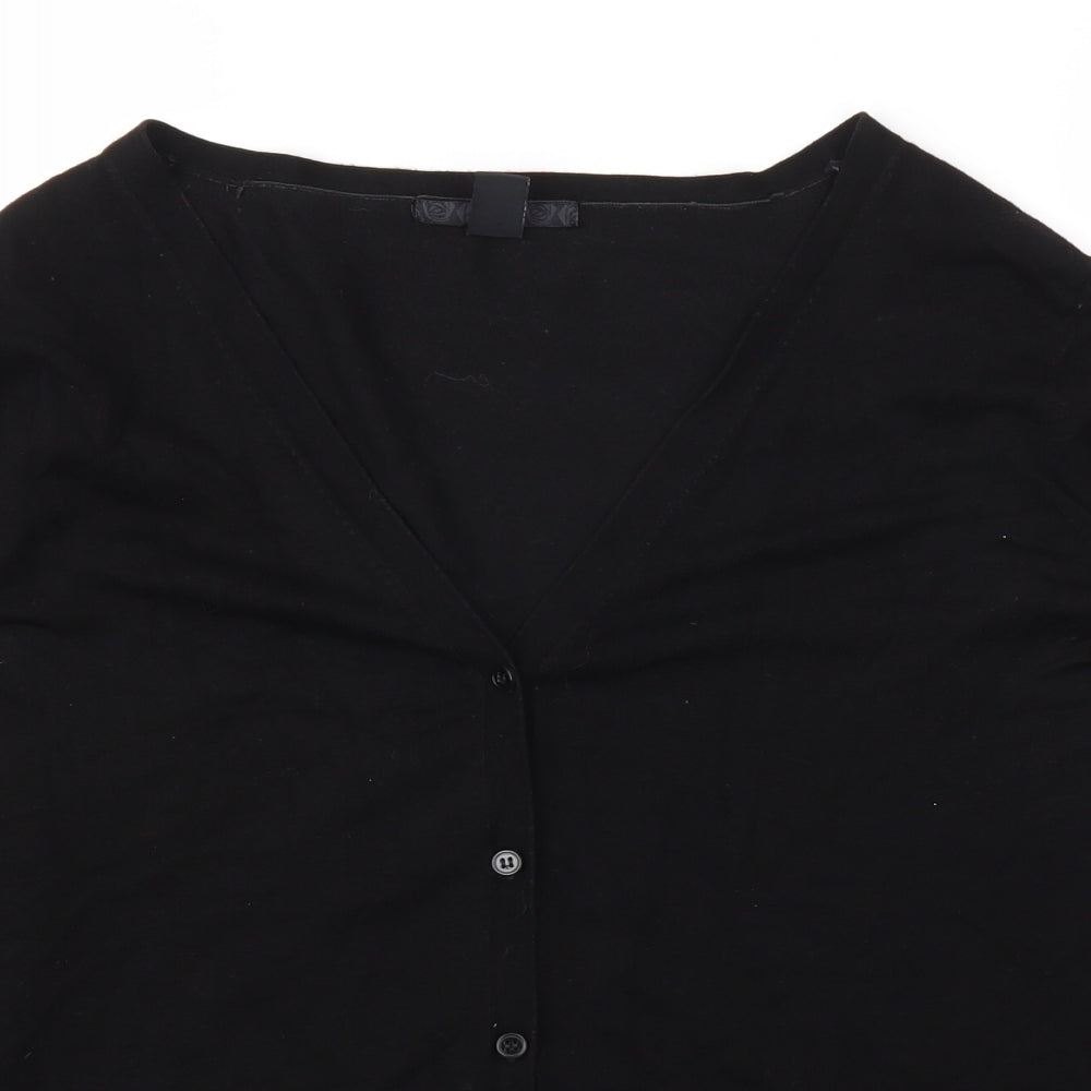 H&M Womens Black   Cardigan Jumper Size 16