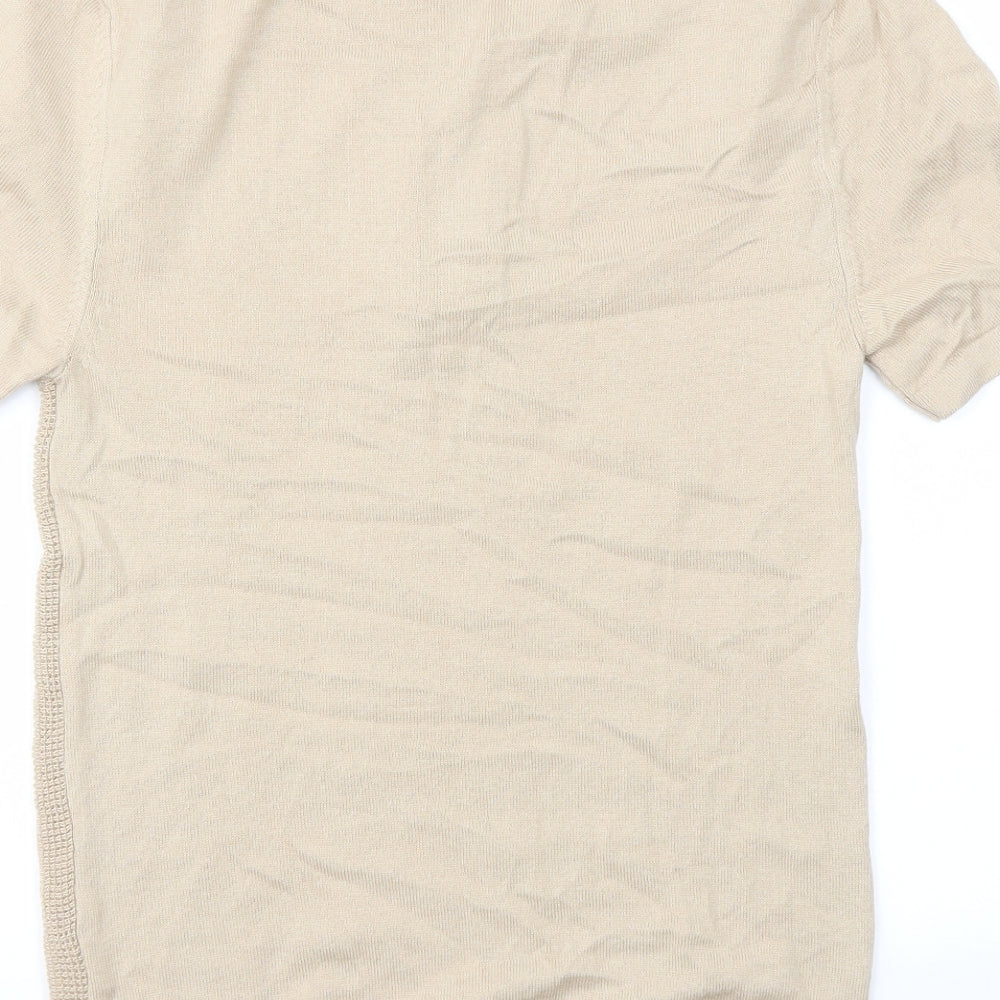 River Island Mens Beige    T-Shirt Size XS