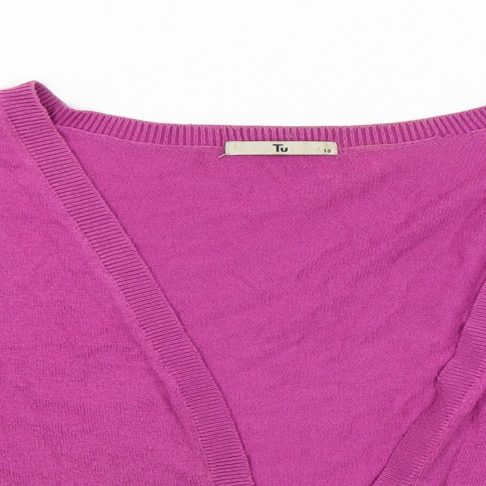 TU Womens Pink   Wrap Jumper Size 16