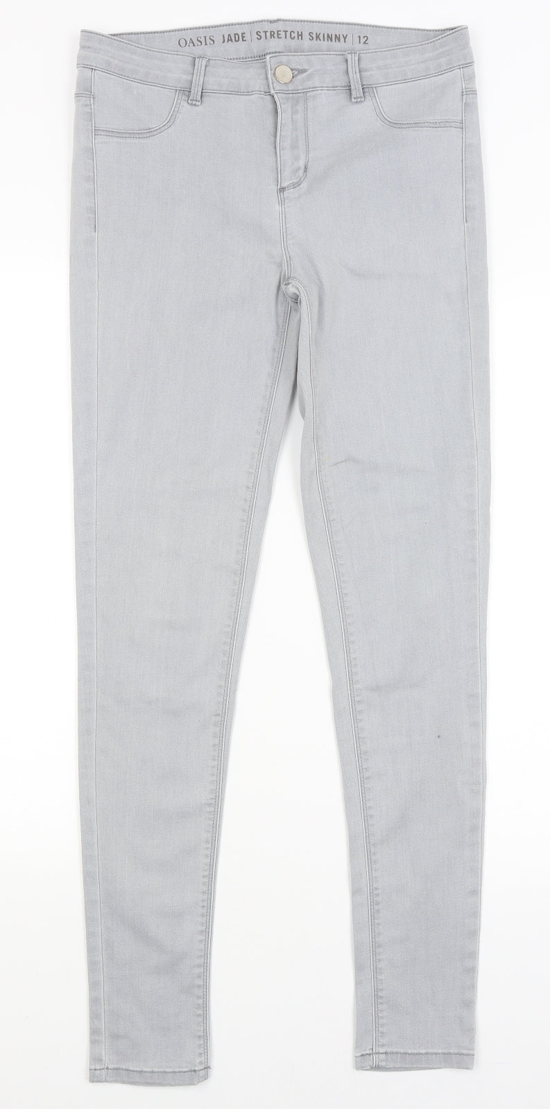 Oasis Womens Grey   Skinny Jeans Size 12 L31 in