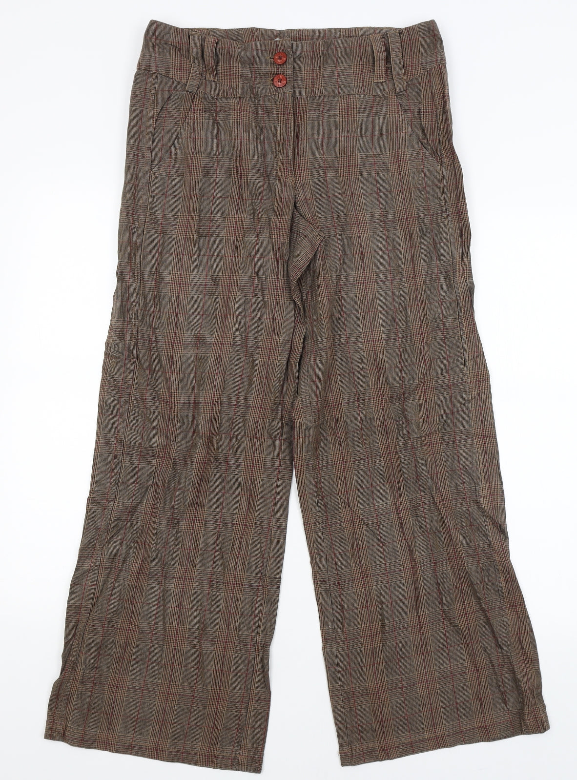 M&S Womens Brown   Trousers  Size 12 L28 in