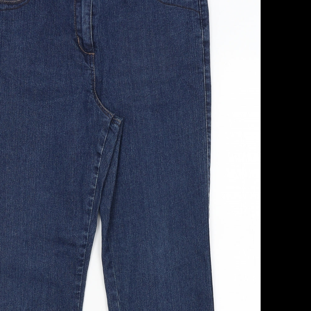 M&Co Womens Blue   Straight Jeans Size 14 L27 in