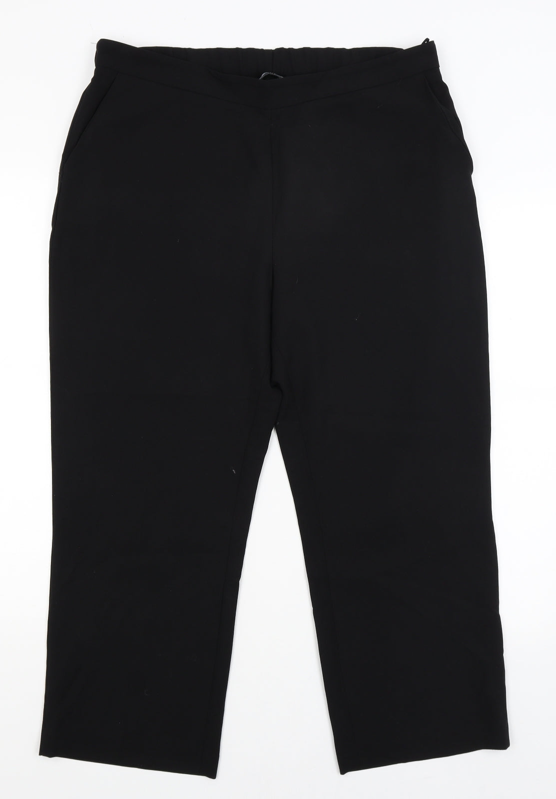 Preworn Womens Black   Trousers  Size 16 L25 in