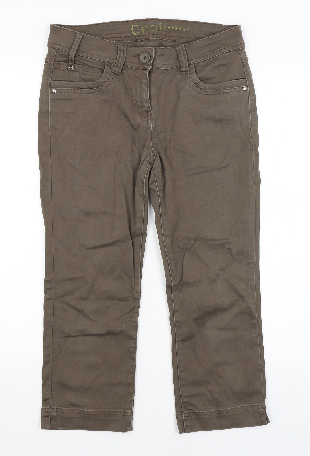 George Womens Brown   Cropped Trousers Size 8 L21 in