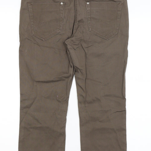 George Womens Brown   Cropped Trousers Size 8 L21 in
