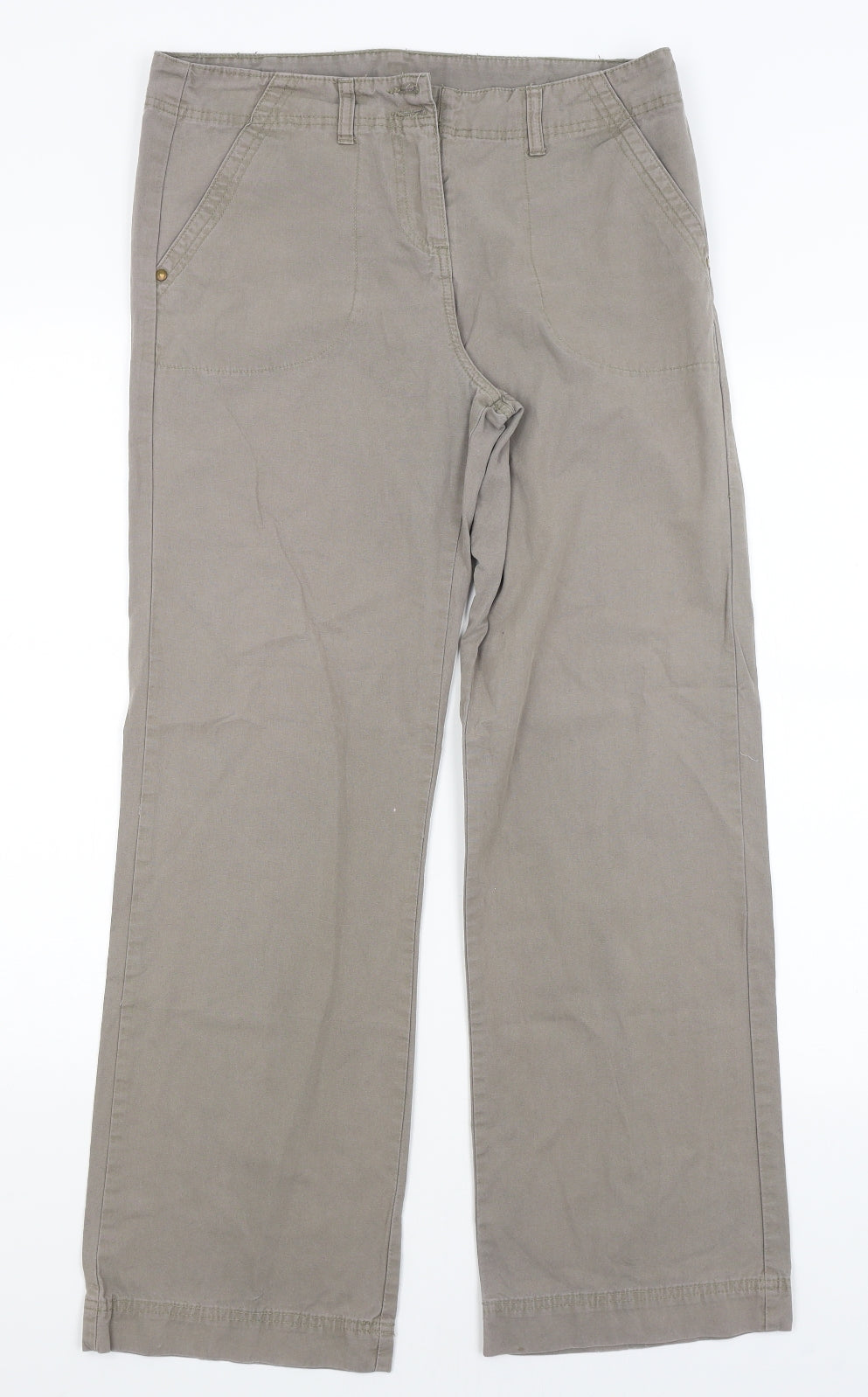 TU Womens Grey   Chino Trousers Size 10 L29.5 in