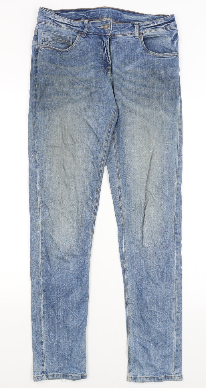 Preworn Womens Blue Skinny Jeans Size 12 L30 in