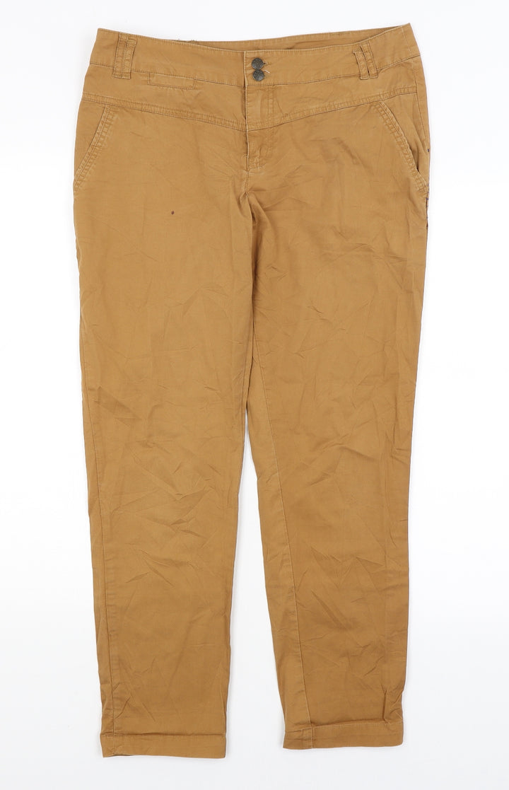 Pimkie Womens Brown   Chino Trousers Size 8 L27 in