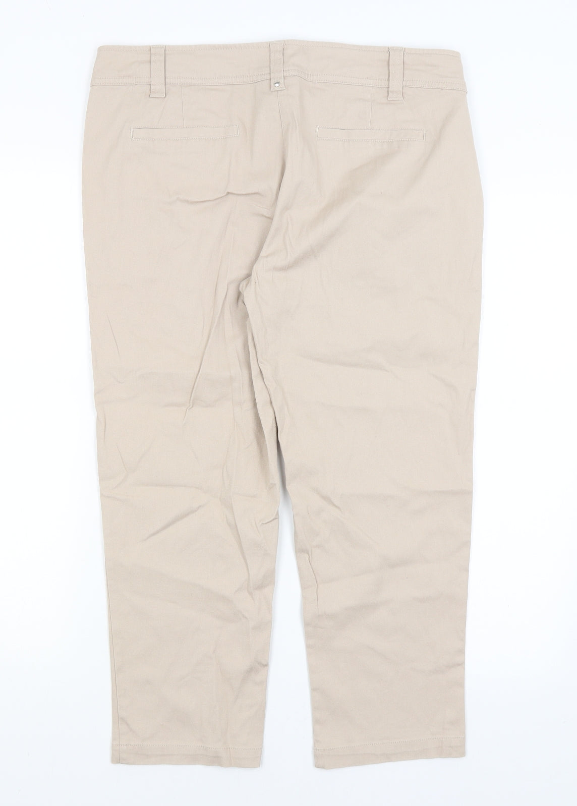 Wallis Womens Pink   Cropped Trousers Size 14 L23 in