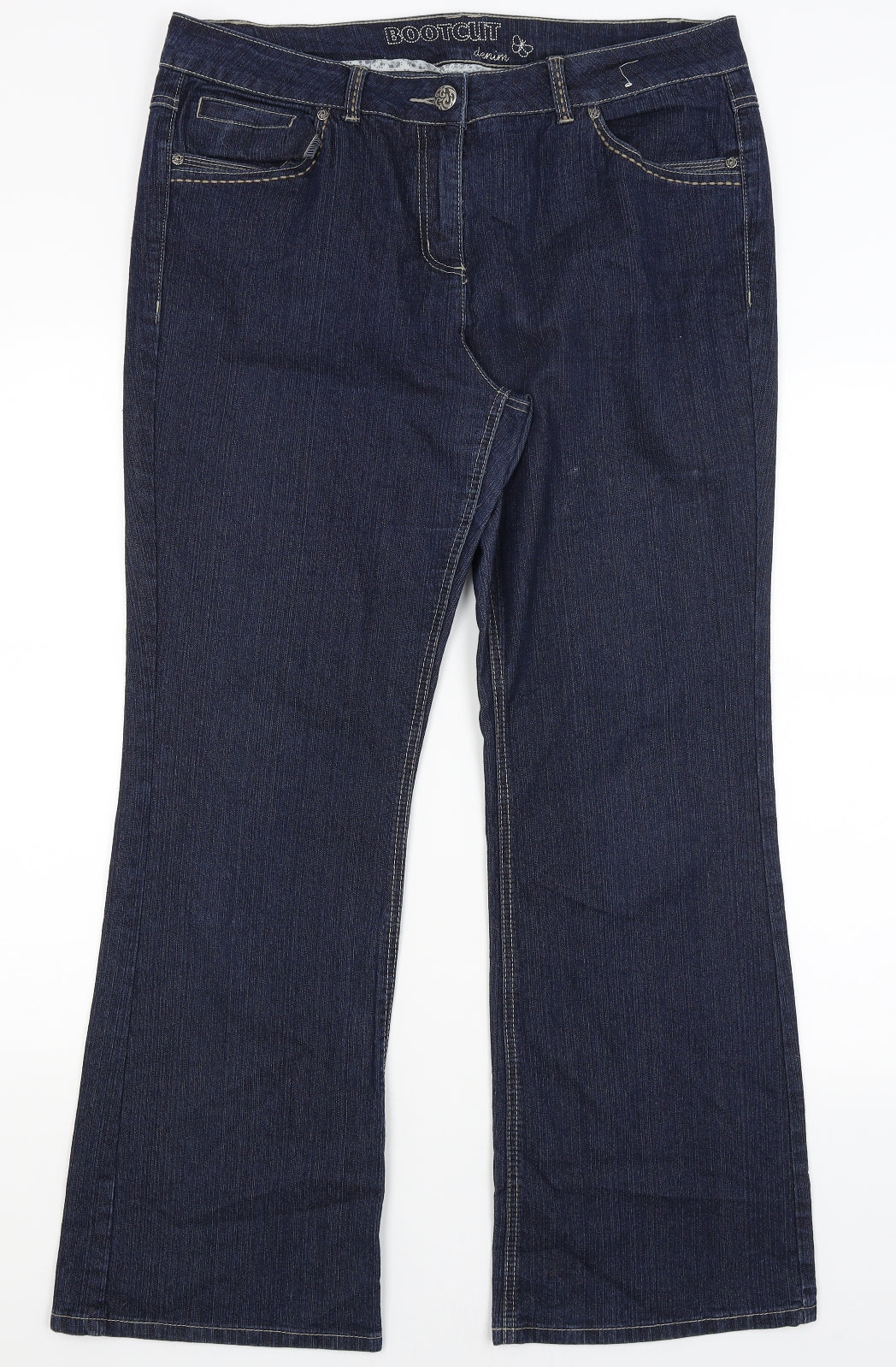 Debenhams Womens Blue   Bootcut Jeans Size 16 L30 in