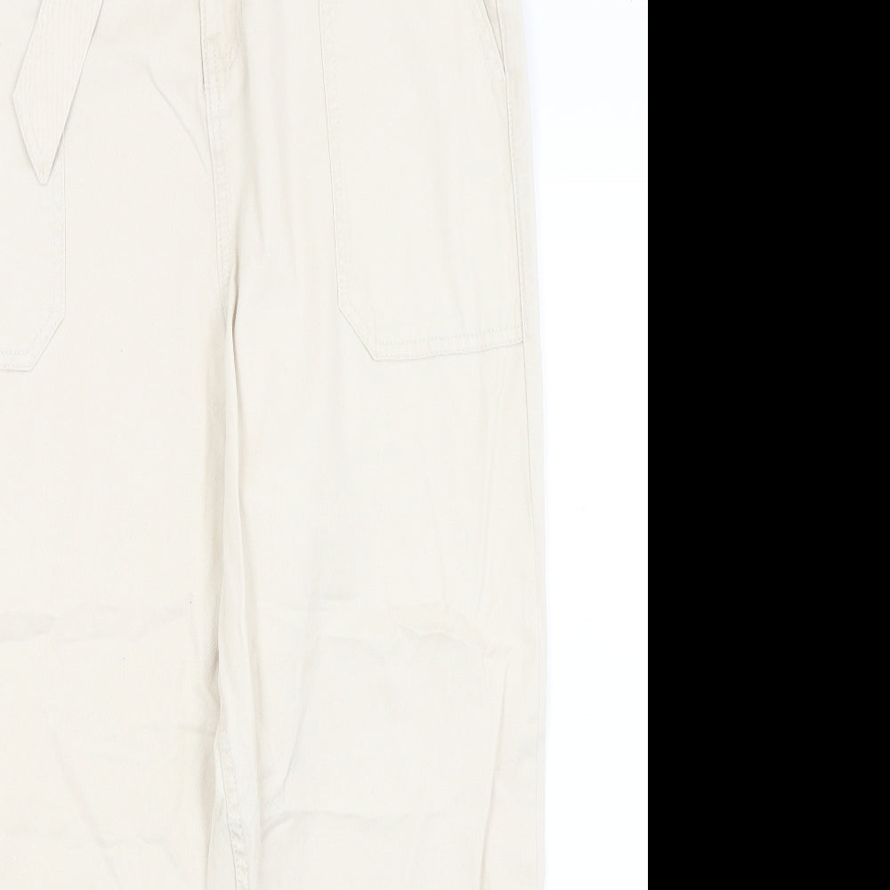 New Look Womens White   Mom Jeans Size 14 L27 in