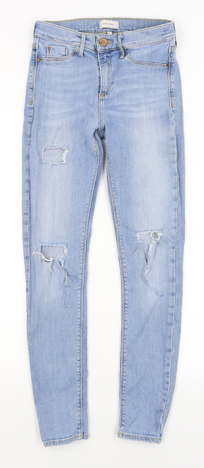 River Island Womens Blue   Skinny Jeans Size 8 L27 in