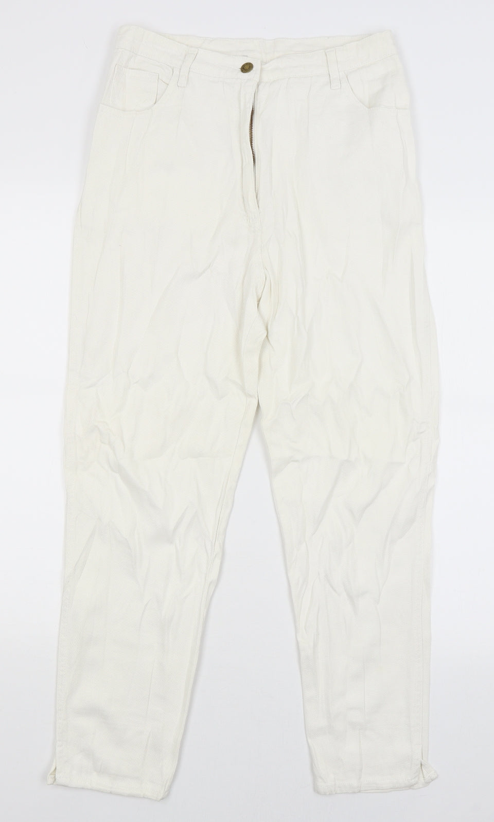Preworn Womens White   Straight Jeans Size 12 L26 in