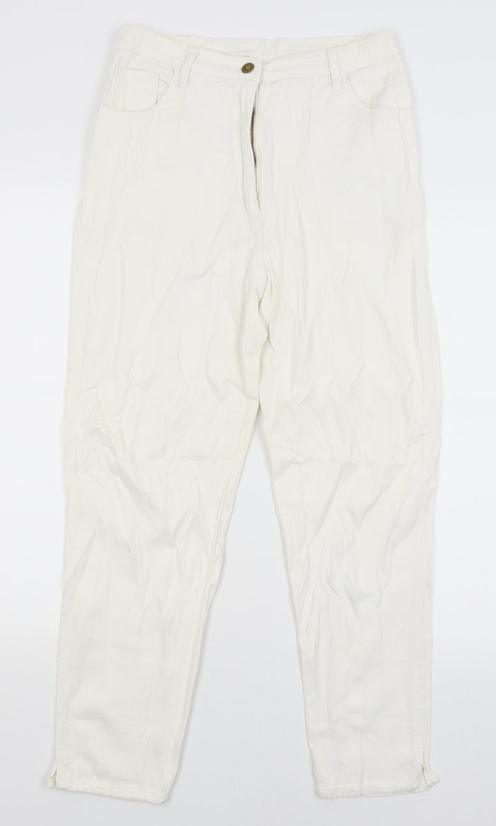 Preworn Womens White   Straight Jeans Size 12 L26 in