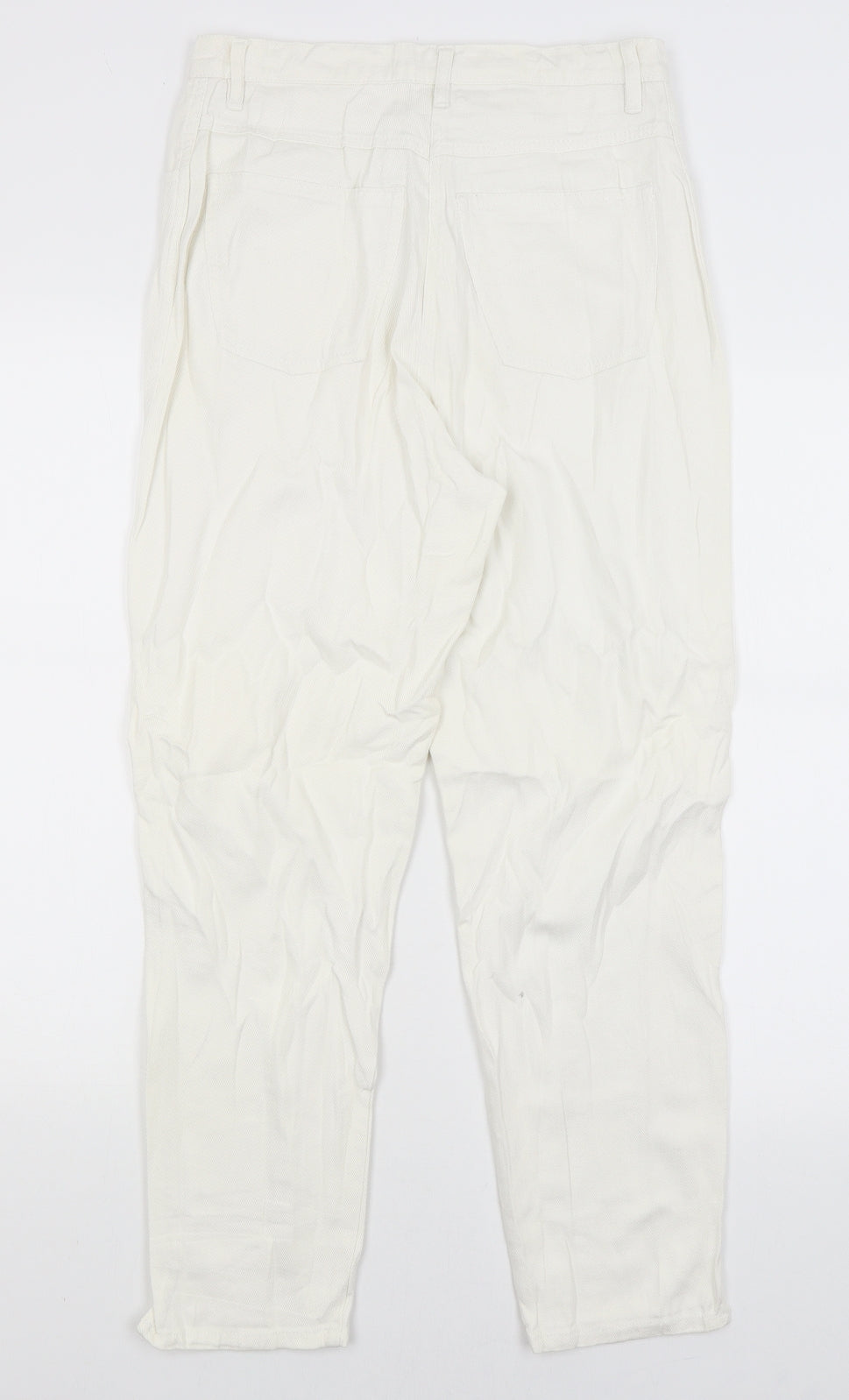 Preworn Womens White   Straight Jeans Size 12 L26 in
